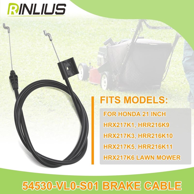 Rinlius Lawn Mower Brake Cable 54530-VL0-S01 for Honda 21" HRR216 HRX217 Walk-Behind Lawn Mowers fits Honda HRR216K9, HRR216K10, HRR216K11, HRX217K1, HRX217K3, HRX217K5, HRX217K6 Lawn Mower - Image 3